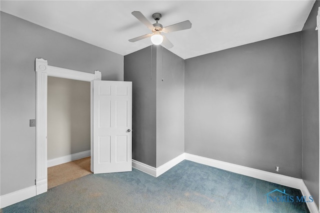 2008 N Main St, Findlay, OH 45840 - unfurnished bedroom featuring carpet floors and ceiling fan