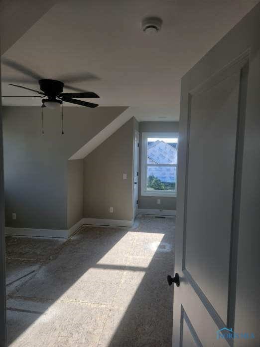 6332 Pimlico Rd, Whitehouse, OH 43571 - additional living space featuring ceiling fan and baseboards