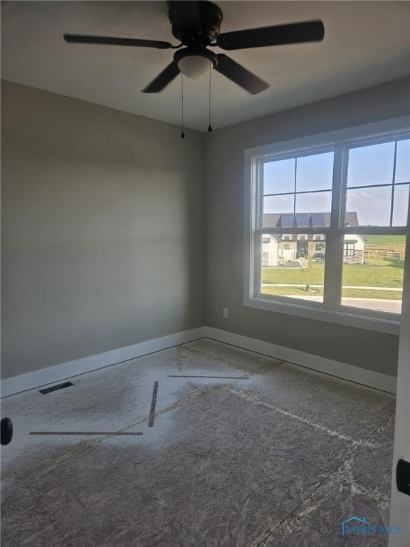 6332 Pimlico Rd, Whitehouse, OH 43571 - empty room with baseboards and a ceiling fan