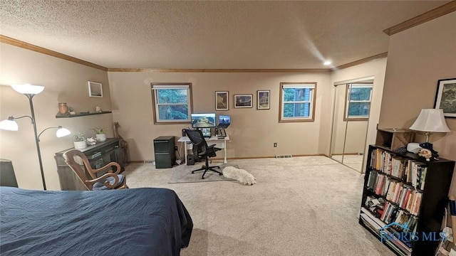 2359 Cheshire Woods Rd, Toledo, OH 43617 - bedroom with ornamental molding and carpet
