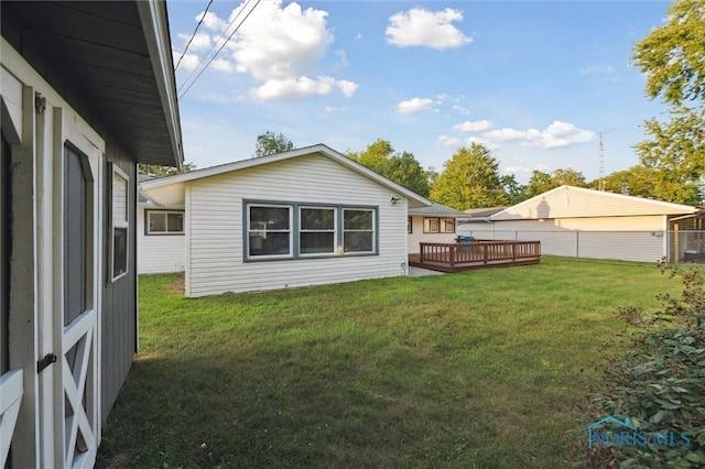 3129 Elmview Dr, Toledo, OH 43613 - rear view of house with a wooden deck