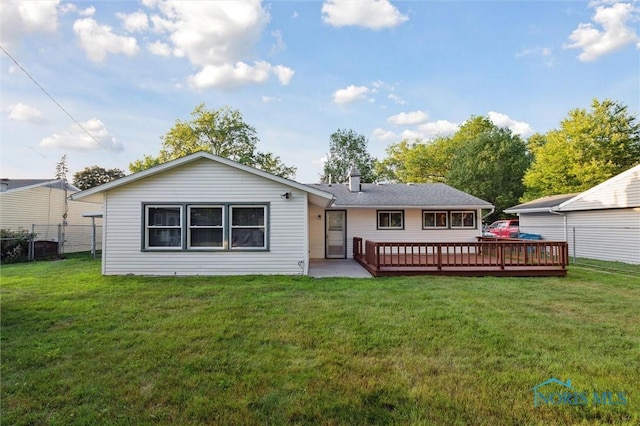 3129 Elmview Dr, Toledo, OH 43613 - rear view of property with a deck