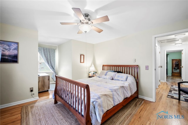 229 Hawthorn Dr, Archbold, OH 43502 - bedroom with light wood-type flooring and a ceiling fan