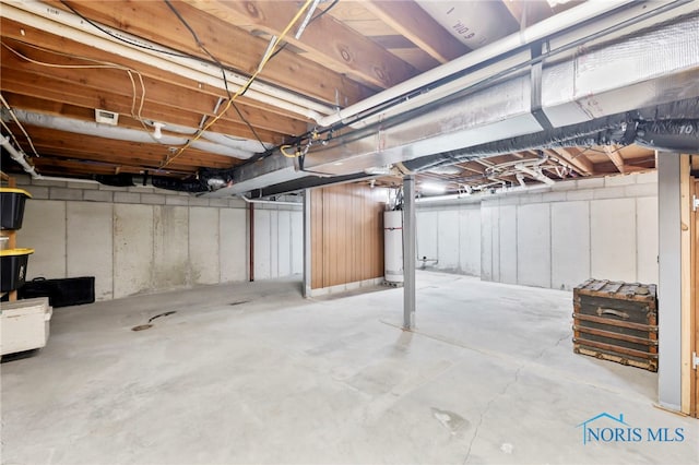 229 Hawthorn Dr, Archbold, OH 43502 - unfinished basement featuring secured water heater