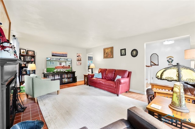 229 Hawthorn Dr, Archbold, OH 43502 - living room with baseboards and wood finished floors