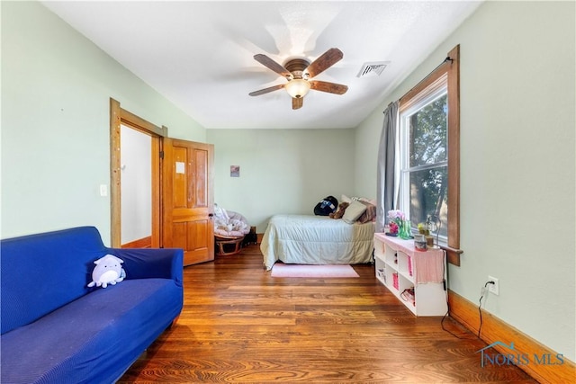 22804 State Route 2, Archbold, OH 43502 - bedroom with wood finished floors and ceiling fan