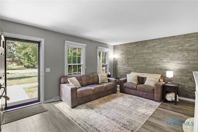 6627 Garden Rd Unit 6627, Maumee, OH 43537 - living room featuring wood finished floors and baseboards