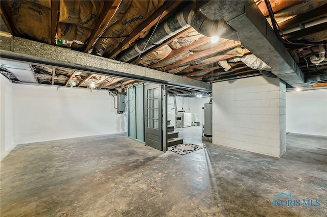 212 18th St, Findlay, OH 45840 - unfinished basement with washer / clothes dryer and electric panel