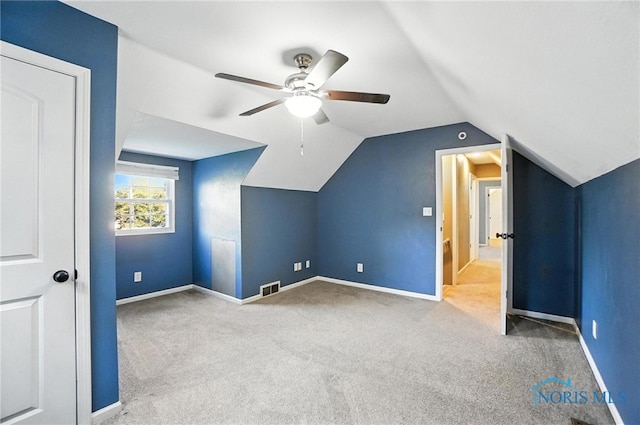 2838 Secor Rd, Toledo, OH 43606 - bonus room with a ceiling fan, lofted ceiling, and carpet flooring