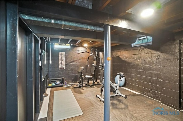 2838 Secor Rd, Toledo, OH 43606 - exercise area featuring concrete block wall