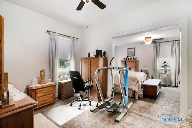 3867 Almeda Dr, Toledo, OH 43612 - bedroom with carpet flooring and ceiling fan