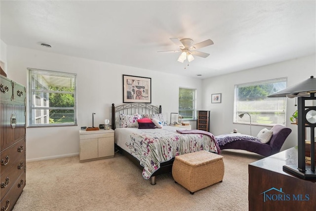 3468 Hughes Blvd, Toledo, OH 43606 - bedroom with light colored carpet and a ceiling fan