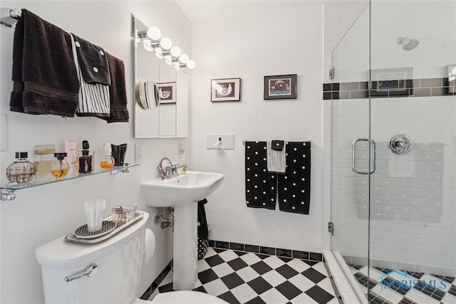 3468 Hughes Blvd, Toledo, OH 43606 - bathroom with a shower stall and tile patterned floors