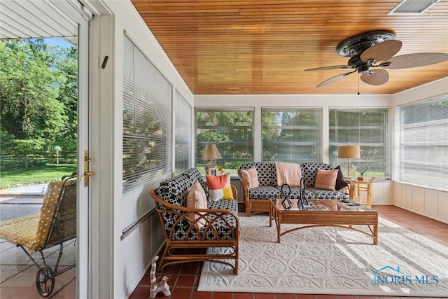 3468 Hughes Blvd, Toledo, OH 43606 - sunroom featuring ceiling fan and outdoor lounge area