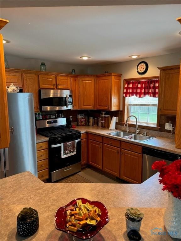 110 Town Line Rd, Bryan, OH 43506 - kitchen with appliances with stainless steel finishes, light countertops, and recessed lighting