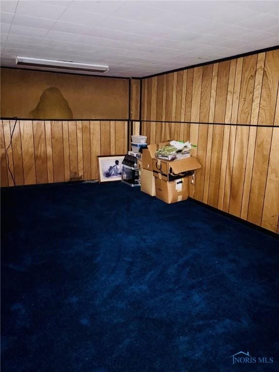4136 Berwick Ave, Toledo, OH 43612 - spare room with wood walls and carpet