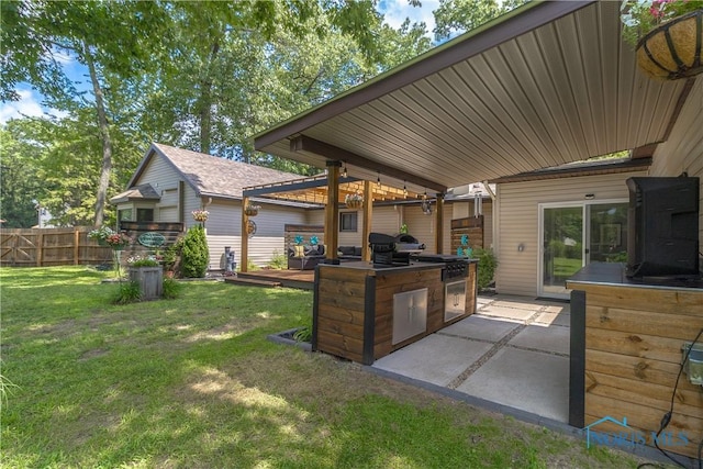 8411 Larch Rd, Toledo, OH 43617 - view of patio / terrace featuring an outdoor kitchen