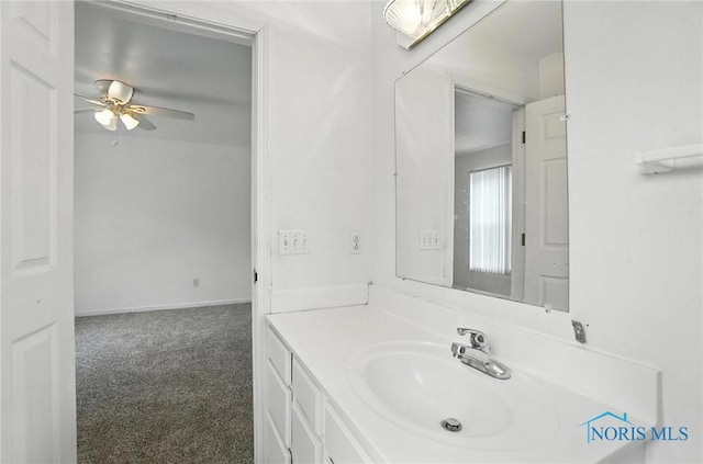 1939 Macomber St, Toledo, OH 43606 - bathroom featuring ceiling fan and vanity
