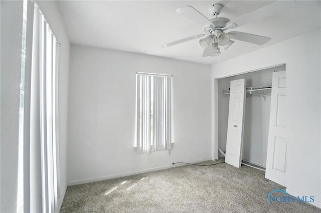 1939 Macomber St, Toledo, OH 43606 - unfurnished bedroom with carpet, a ceiling fan, and a closet