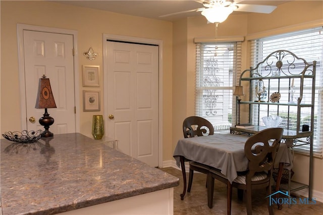 1533 Eaglebrook Rd Unit 1533, Toledo, OH 43615 - dining space with ceiling fan and baseboards
