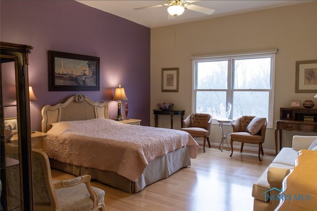 1533 Eaglebrook Rd Unit 1533, Toledo, OH 43615 - bedroom with light wood-type flooring and ceiling fan