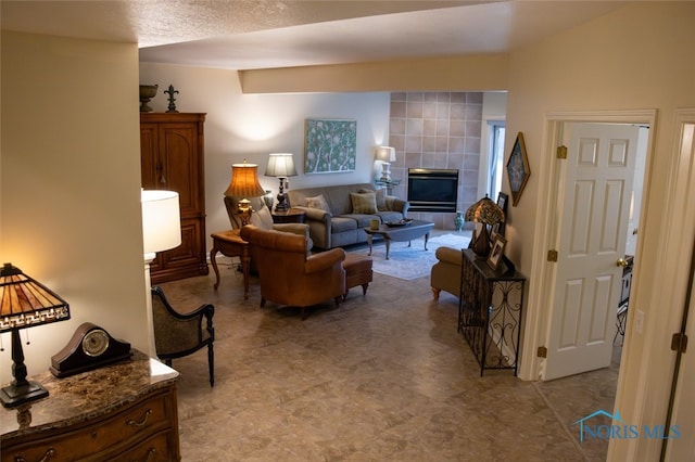 1533 Eaglebrook Rd Unit 1533, Toledo, OH 43615 - living room featuring a tile fireplace