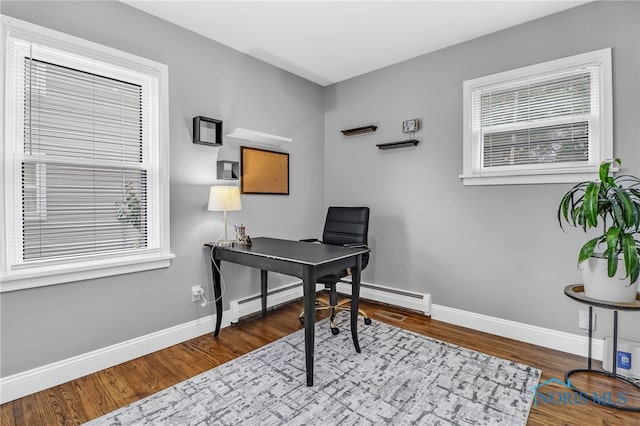 3122 Winston Blvd, Toledo, OH 43614 - home office featuring wood finished floors and baseboard heating