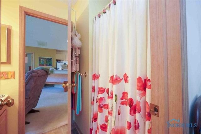 7673 Brookstone Dr Unit U7673, Findlay, OH 45840 - bathroom featuring a shower with shower curtain