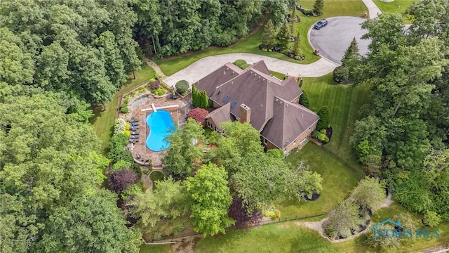 1616 Firestone Dr, Findlay, OH 45840 - aerial overview of property's location featuring a pool