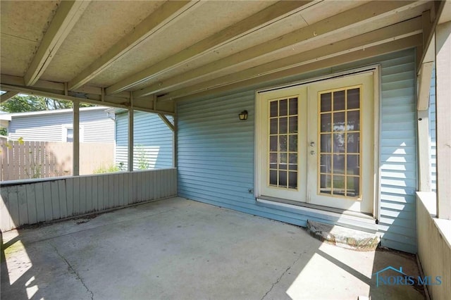 601 Edith Ave, Findlay, OH 45840 - unfurnished sunroom featuring french doors