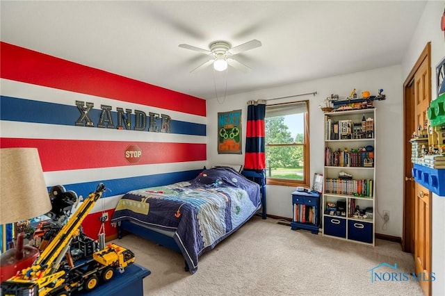 2838 Long View Dr, Maumee, OH 43537 - carpeted bedroom with baseboards and a ceiling fan