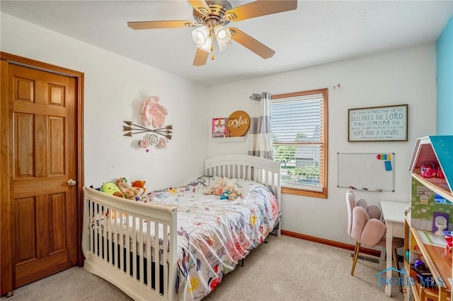 2838 Long View Dr, Maumee, OH 43537 - carpeted bedroom with baseboards and ceiling fan