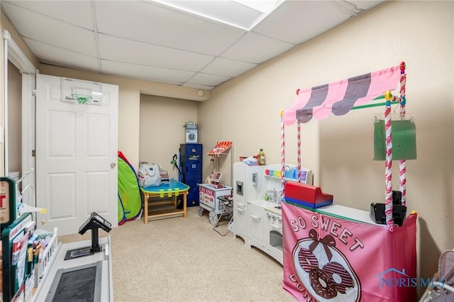 2838 Long View Dr, Maumee, OH 43537 - game room featuring a drop ceiling and carpet floors