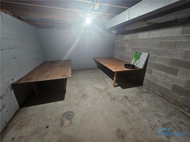 2916 Upton Ave, Toledo, OH 43606 - unfinished basement with concrete block wall