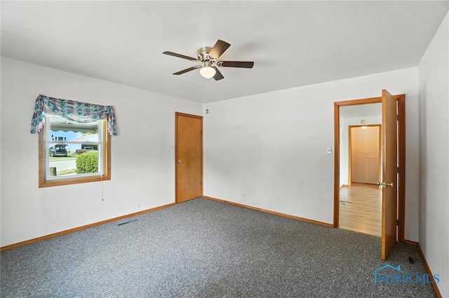 719 S Shannon St, Van Wert, OH 45891 - carpeted empty room with ceiling fan and baseboards