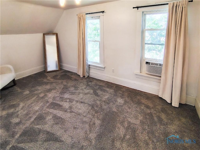 15740 Hill Rd, Defiance, OH 43512 - bonus room featuring cooling unit, carpet floors, lofted ceiling, and plenty of natural light