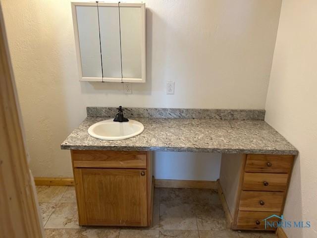 203 S Main, Hicksville, OH 43526 - bathroom featuring vanity and tile patterned flooring