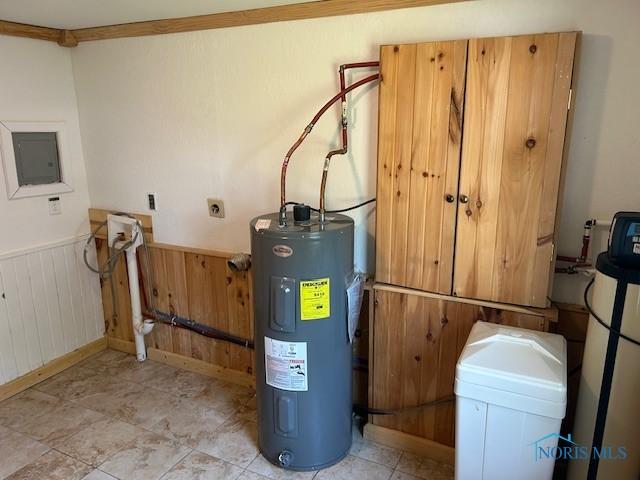 203 S Main, Hicksville, OH 43526 - utilities featuring water heater and electric panel