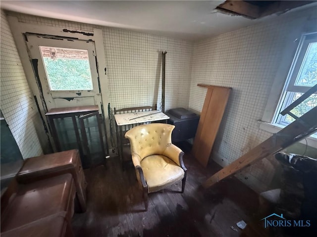 1441 Maumee St, Holland, OH 43528 - living area featuring wood finished floors and tile walls
