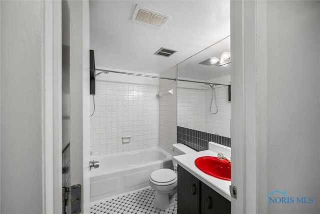 6201 Garden Rd Unit A14, Maumee, OH 43537 - full bathroom with vanity, washtub / shower combination, and tile patterned flooring