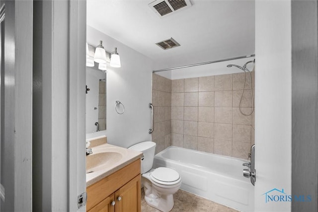 6201 Garden Rd Unit A14, Maumee, OH 43537 - bathroom with vanity, washtub / shower combination, and tile patterned flooring