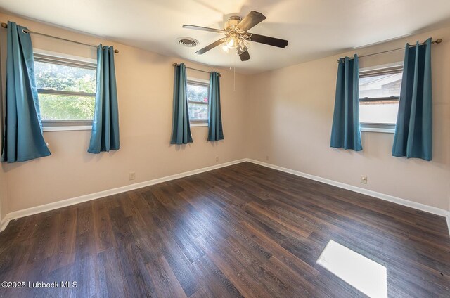 3423 60th St, Lubbock, TX 79413 - spare room featuring ceiling fan and wood finished floors