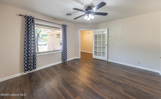 3423 60th St, Lubbock, TX 79413 - spare room with ceiling fan and wood finished floors