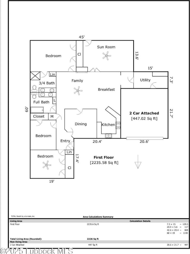 3423 60th St, Lubbock, TX 79413 - view of room layout