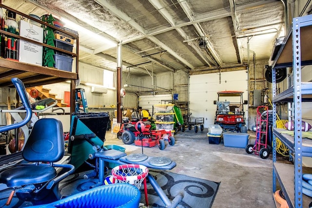 garage featuring electric panel