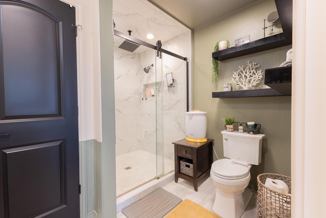 6109 Elkhart Ave, Lubbock, TX 79424 - bathroom with a marble finish shower and toilet