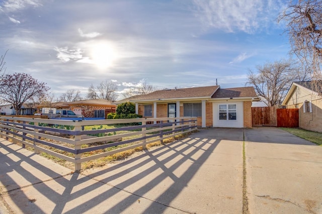 view of ranch-style home