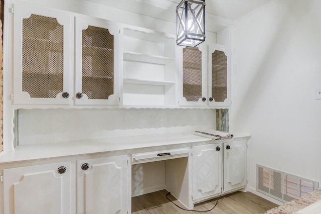 interior space with light hardwood / wood-style flooring