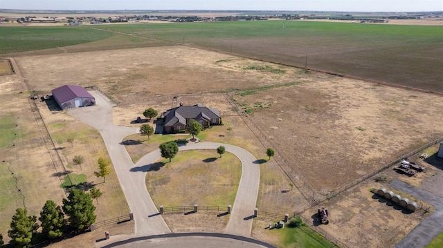 bird's eye view featuring a rural view