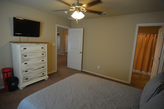 bedroom with ceiling fan